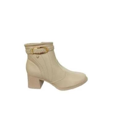 Imagem de BOTA FEMININA MISSISSIPI CANO BAIXO MARFIM MC851-Feminino