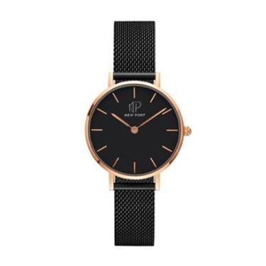 Imagem de Relógio New Port De Pulso Elegante Analógico Feminino Preto-Feminino