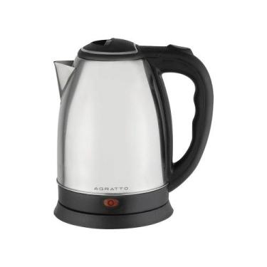 Imagem de Chaleira Elétrica Inox CE-01 127V Agratto, Preto e Prata, 110V
