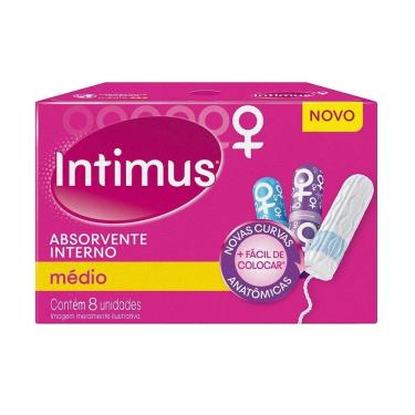 Imagem de Absorvente Intimus Interno Médio Embalagem com 8 Unidades