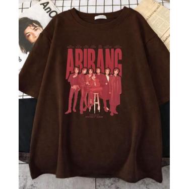 Imagem de Camiseta Arirang BT Vintage Algodao Unissex, Marrom, M