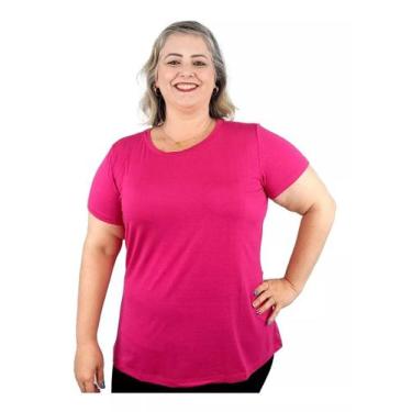 Imagem de Camiseta T-shirt Blusa Plus Size Feminina Básica - Coalizão Fashion, P