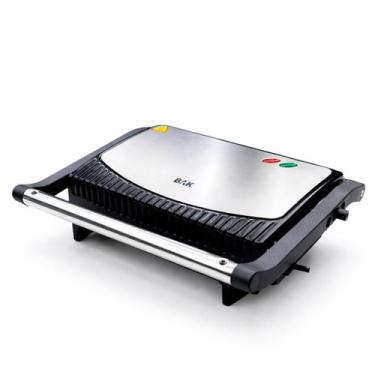Imagem de Mini Grill Grelha Sanduicheira Inox 750w Antiderrapante Alça 220V - St