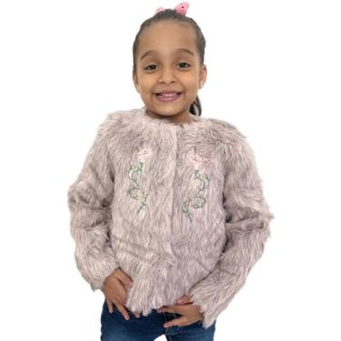 Imagem de Blusa Casaco De Pelinho Menina Infantil Com Botoes Inverno - ANJ MODAS