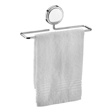 Imagem de Porta Toalha De Banho Rosto Toalheiro Fixação Adesiva 24cm Para Banhei