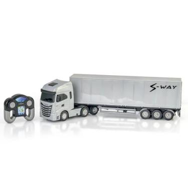 Imagem de Caminhão Brinquedo Miniatura Iveco Bau S-Way Controle Remoto - Usual B