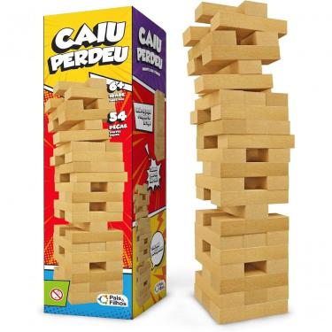 Imagem de Jogo de Equilibrio de Blocos Caiu Perdeu 54 Pecas Concentra Memoria 6 Anos Pais & Filhos