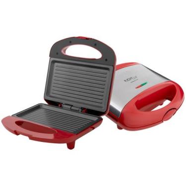 Imagem de Grill e Sanduicheira Mondial Inox Red S19 Vermelha Inox - 800W 220V, V