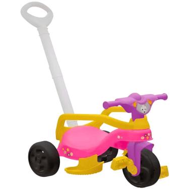 Imagem de Triciclo Infantil Encantado com Empurrador Removível e Ajustável Pais & Filhos