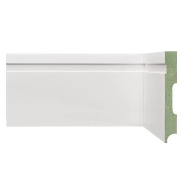 Imagem de Rodapé de MDF Frisado de 12CMX2,40m Rende 2,4m 1202 Branco Moldufama