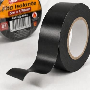 Imagem de Fita Isolante 5 Metros Antichama Preta Profissional SQ - Isolante 7 Fi