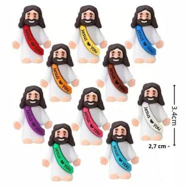 Imagem de Conjunto De Decorações Mini Jesus Com 10 Estátuas De Desenho Animado (