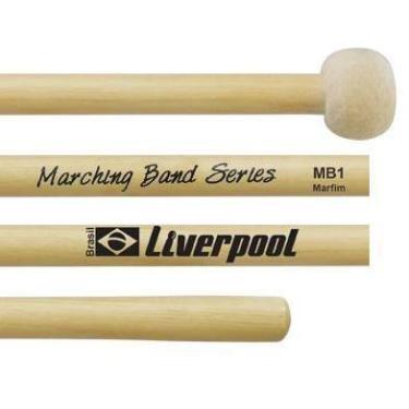 Imagem de Baqueta Liverpool Marching Band Series MB1 Marfim para Bumbos Marciais
