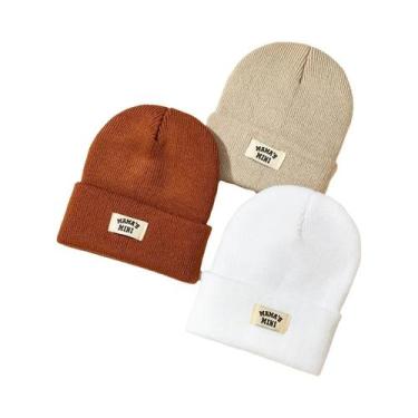 Imagem de Conjunto De Gorro De Malha Para Bebês, Meninos E Meninas, Gorro Macio 