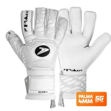 Imagem de Luva Goleiro Campo Poker Eclipse II Profissional -, Branco, 9