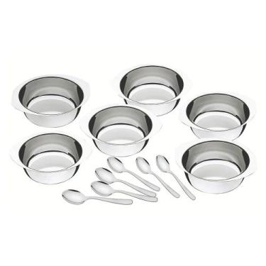 Imagem de Kit para Sobremesa Tramontina Service 64400730 com Colher Inox, Único
