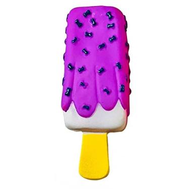 Imagem de Brinquedo Para Cães Vinil Sorvete Picolé Roxo - The Pet's Brasil