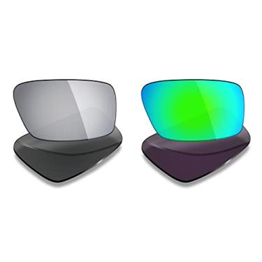 Imagem de 2 pares de lentes polarizadas de substituição da Mryok para óculos de sol Oakley Twitch – Opções
