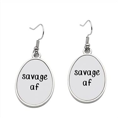 Imagem de Brinco Savage Af – Brincos pendentes para meninas – Presente de festa de aniversário dos namorados
