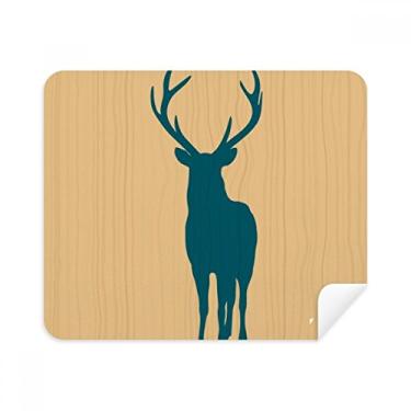 Imagem de Pano de limpeza de grãos de madeira azul veado limpador de tela 2 peças tecido de camurça