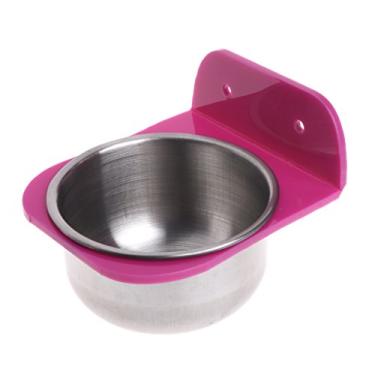 Imagem de RTPUYTR Tigela de água alimentada de aço inoxidável, alimentador de pássaros para gaiol...