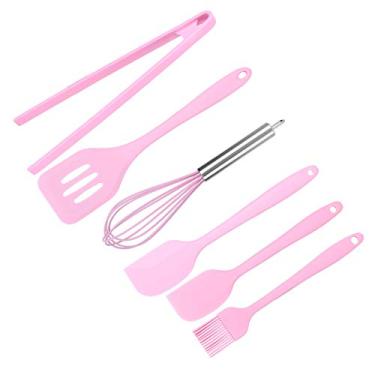 Imagem de Raspador de silicone Crazy Sales, utensílio de cozinha rosa resistente a altas temperaturas, para bater ovos para fritar carne