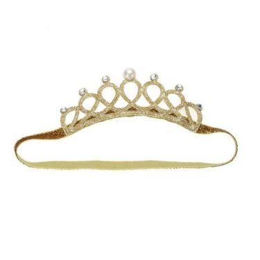 Imagem de Coroa Tiara Elástica Princesa Infantil Enfeite De Cabeça