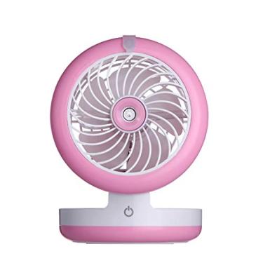 Imagem de Ventilador USB silencioso ventilador de refrigeração com spray 2 velocidades, mini ventilador de mesa para escritório em casa, viagem ao ar livre, rosa