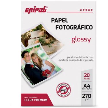 Imagem de Papel fotográfico A4 270g glossy paper G270-20 Spiral pt 20 fl