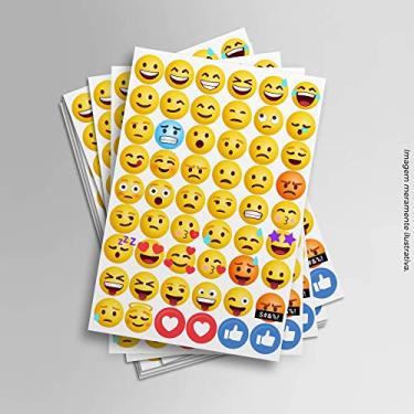 Imagem de Adesivo Emoji Etiquetas Emoticons Cartela Vários Modelos