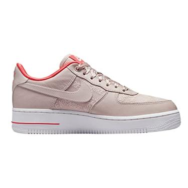 Imagem de Nike Air Force 1 '07 Women's Shoes Fossil Stone/Laser Crimson/White/Fossil Stone (Women's, Numeric_8_Point_5)