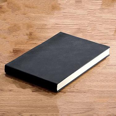 Imagem de Notebook B5 para anotações, marcadores de desenho, livro de grade de diário e bloco de notas de mapa mental diário para agenda de planejador de arte, preto, em branco