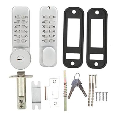 Imagem de Fechadura de porta Fechadura por senha Fechadura de porta externa mecânica dupla face com chaves Produto de hardware Teclado eletrônico Deadbolt Suprimentos domésticos