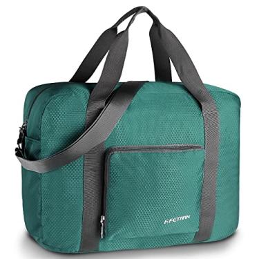 Imagem de F.FETIVIN Bolsa de viagem para itens pessoais 45 x 35 x 20 cm para Spirit Airlines, bolsa leve para academia, esportes, férias (verde escuro)