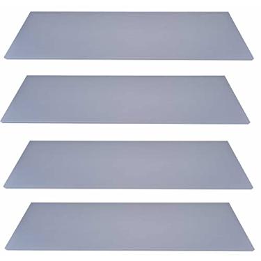 Imagem de Kit 4 Prateleiras Mdf 45x20 Cinza Nicho Livros Revista