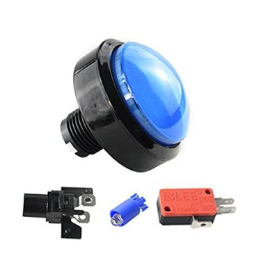 Imagem de TECKEEN 60mm Arcade Round Push Button Illumilated 12V LED Light with Microswitch
