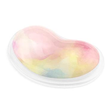 Imagem de Arisase Almofada de descanso de pulso macia de gel de silicone confortável almofada ergonômica de tamanho pequeno para alívio da dor nas mãos com enchimento de gel para laptop, computador, escritório e casa (colorido)