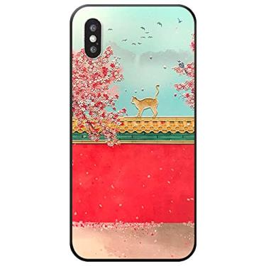 Imagem de Capa de telefone cidade proibida estilo chinês para iPhone XS MAX XR X 8 7 Plus 11 12 13 14 Pro Max Capa traseira em relevo, 6, para iPhone 11Pro Max