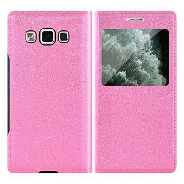 Imagem de Flip Cover Leather Window Phone Case Para Samsung Galaxy J7 2017 J5 Pro J3 J2 2015 J1 2016 Grand Core Prime J4 J6 Plus J8 2018, Rosa, Para J3 2018