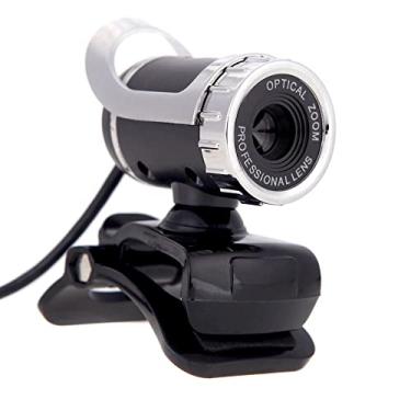 Imagem de Qudai Desktop Webcam USB 2.0 Web Cam Câmera para laptop Microfone embutido com absorção de som Chamada de vídeo Webcam para PC Laptop Prata