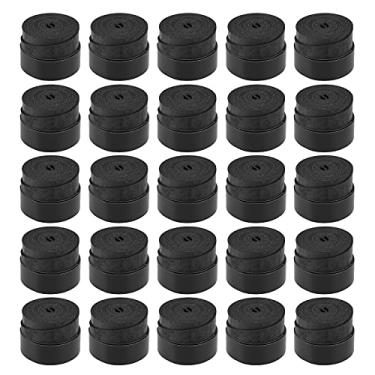 Imagem de overgrips da raquete de tênis,Pacote de 25 Punhos de Raquete de Tênis Anti-derrapante Punhos de Raquete de Badminton Faixa de Suor de Overgrip de Vibração