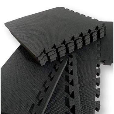 Imagem de Tatame EVA Preto Conjunto com 10 Unidades 50cm x 50cm x 4cm 40mm