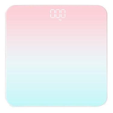 Imagem de balança digital eletrônica, balanças de banheiro para observadores de peso, tela oculta de alta precisão, com cabo de carregamento USB