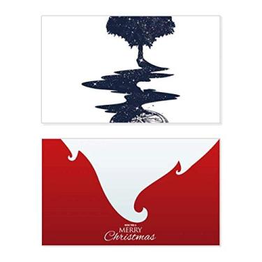 Imagem de Bússola Stream Tree Art Pattern Holiday Holiday Merry Christmas Congrats Card Christmas Letter Message