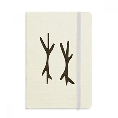 Imagem de Caderno de anotações de osso com sobrenome chinês com estampa de linha, capa dura em tecido