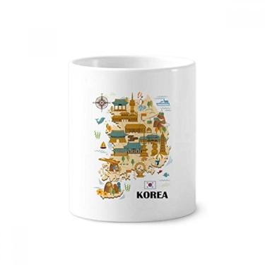 Imagem de Pontos de referência populares na Coreia do Sul, suporte de caneta, caneca de cerâmica, suporte para lápis