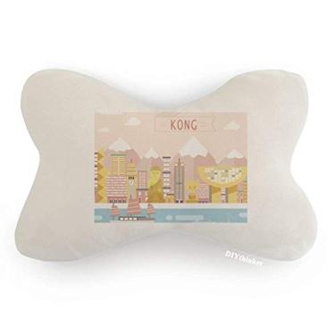 Imagem de DIYthinker Almofada de apoio de cabeça para decoração de pescoço com acabamento de carro de Hong Kong Traditional Visiting Harbour
