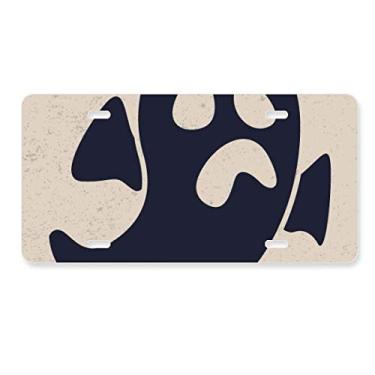 Imagem de DIYthinker Placa de carro Halloween Ghost Worried Happy Decoração de aço inoxidável