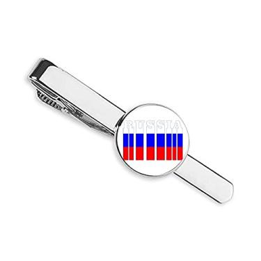 Imagem de Bandeira Country Script Rússia Gravata Clip Bar Presente Homem Empresarial
