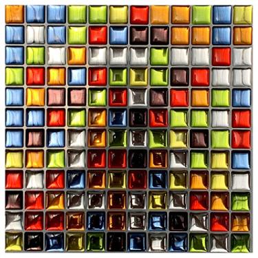 Imagem de Pastilha Adesiva Mini Colorida Espelhada Kit 4 Placas